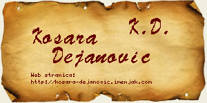 Kosara Dejanović vizit kartica